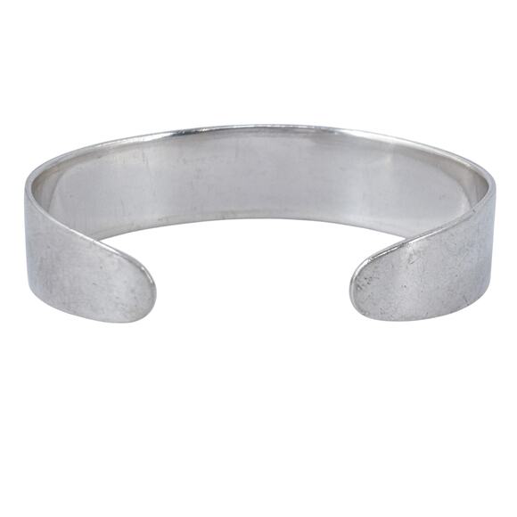 Boma Etched Pattern Cuff Bracelet | Spiral Design | Sterling Silver 925 | 6.5" - Picture 4 of 9